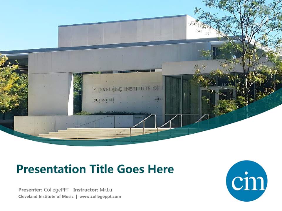 Cleveland Institute of Music Course/Courseware Creation PPT Template4:3 ratio PPT effect preview image5