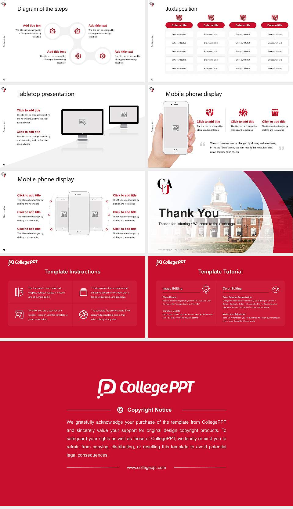 Clark Atlanta University Competition/Entrepreneurship Contest PPT Template16:9 ratio PPT effect preview image9