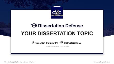 Christ Mission College Graduation Thesis Defense PPT Template