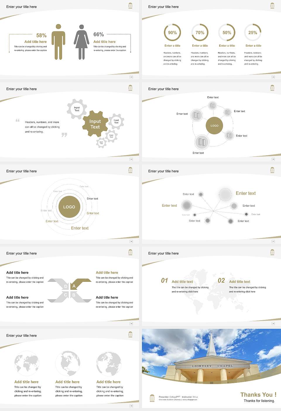 Charleston Southern University Course/Courseware Creation PPT Template16:9 ratio PPT effect preview image4
