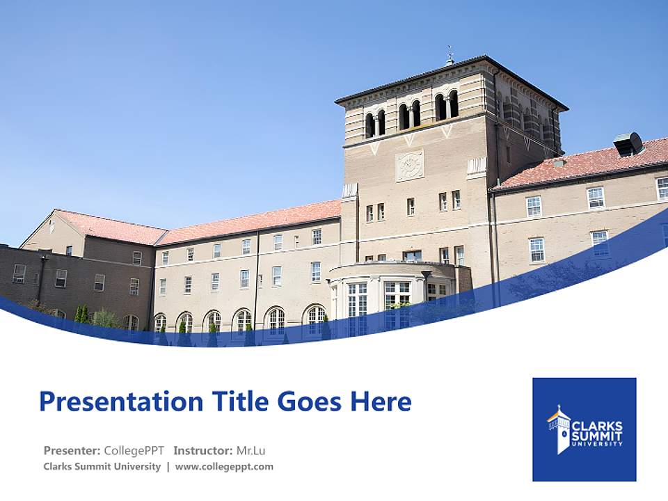 Clarks Summit University Course/Courseware Creation PPT Template4:3 ratio PPT effect preview image5