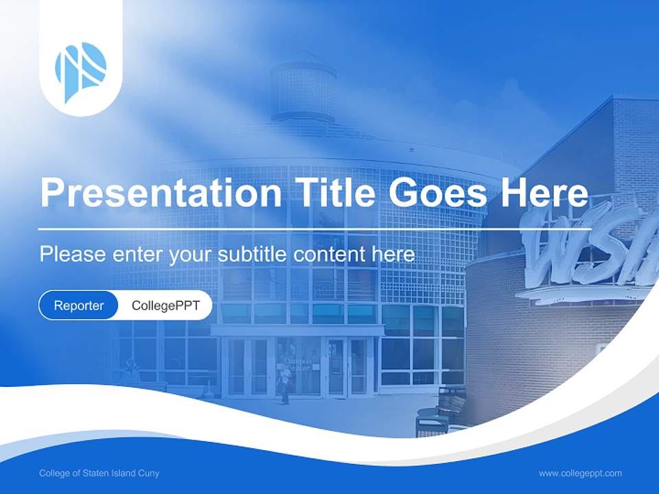 College of Staten Island Cuny Lecture Sharing and Networking Event PPT Template4:3 ratio PPT effect preview image4