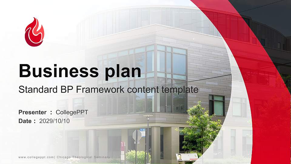 Chicago Theological Seminary Competition/Entrepreneurship Contest PPT Template16:9 ratio PPT effect preview image