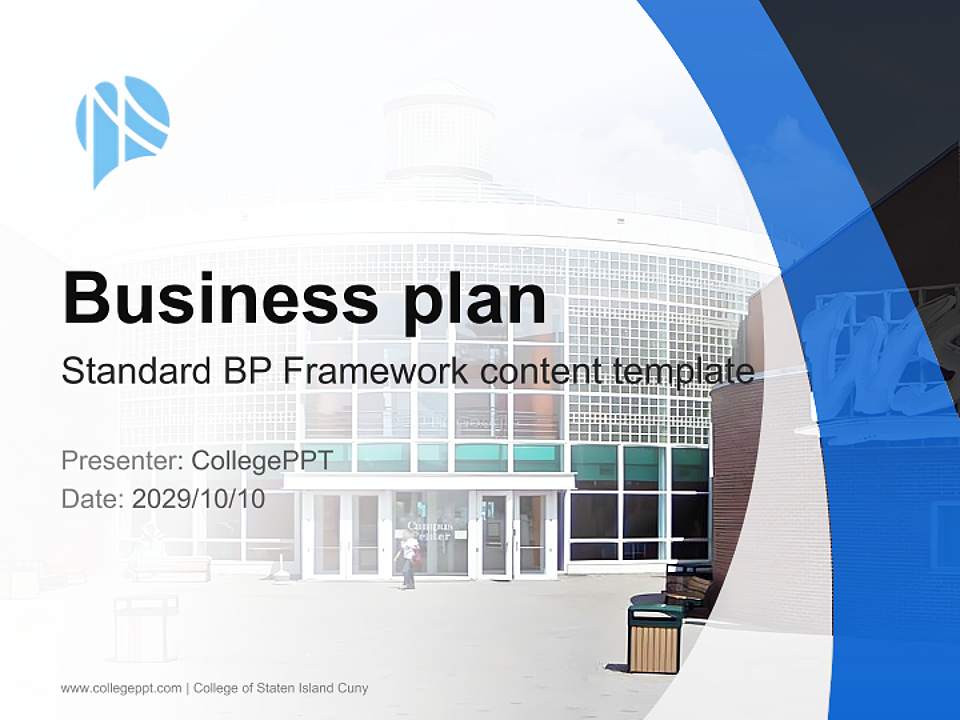 College of Staten Island Cuny Competition/Entrepreneurship Contest PPT Template4:3 ratio PPT effect preview image9