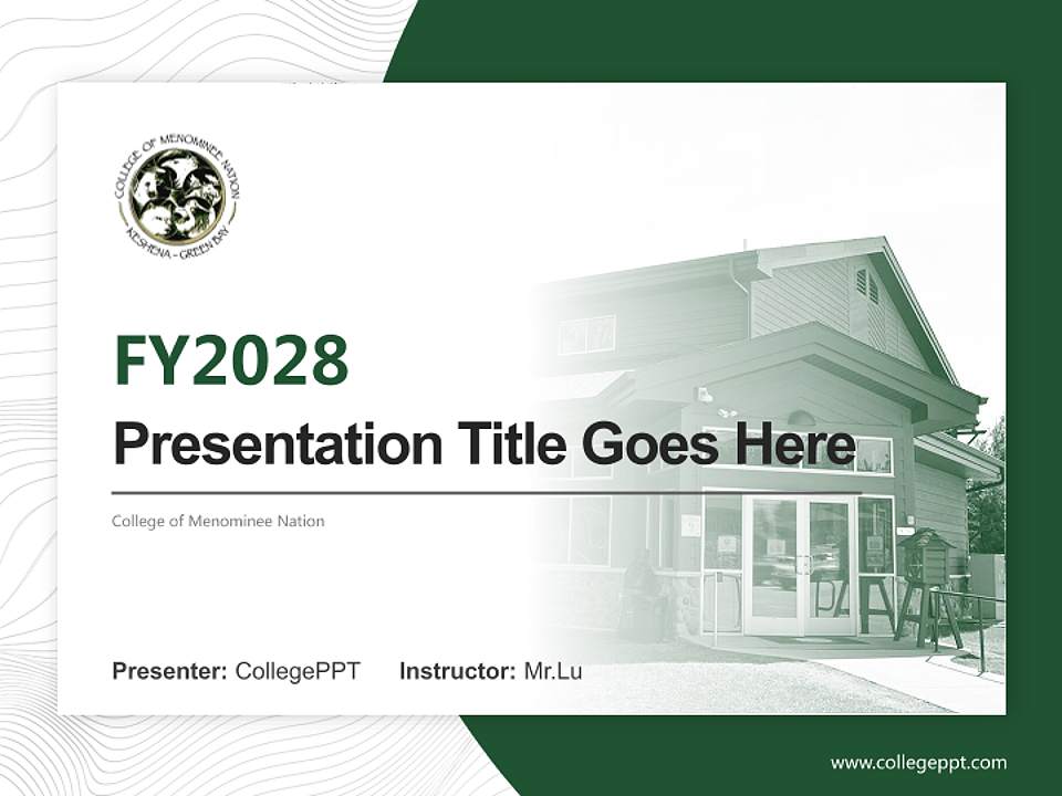 College of Menominee Nation Academic Presentation/Research Findings Report PPT Template4:3 ratio PPT effect preview image5