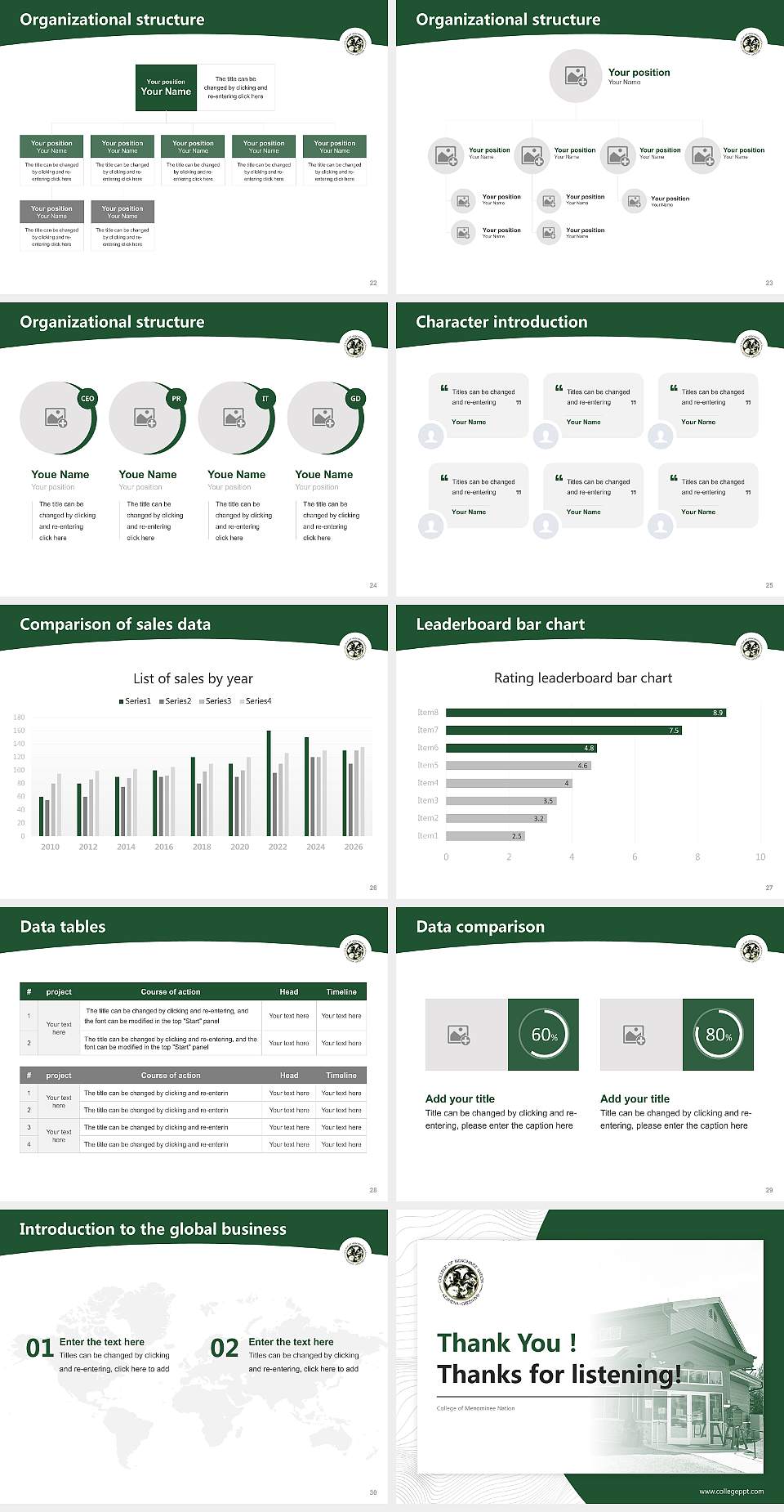 College of Menominee Nation Academic Presentation/Research Findings Report PPT Template4:3 ratio PPT effect preview image4