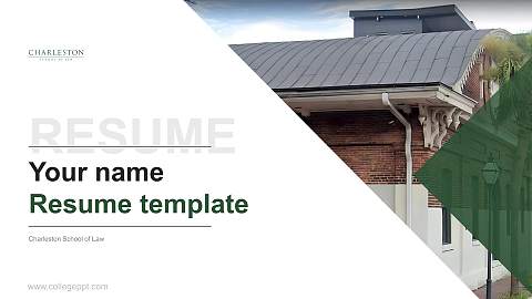 Charleston School of Law Resume PPT Template
