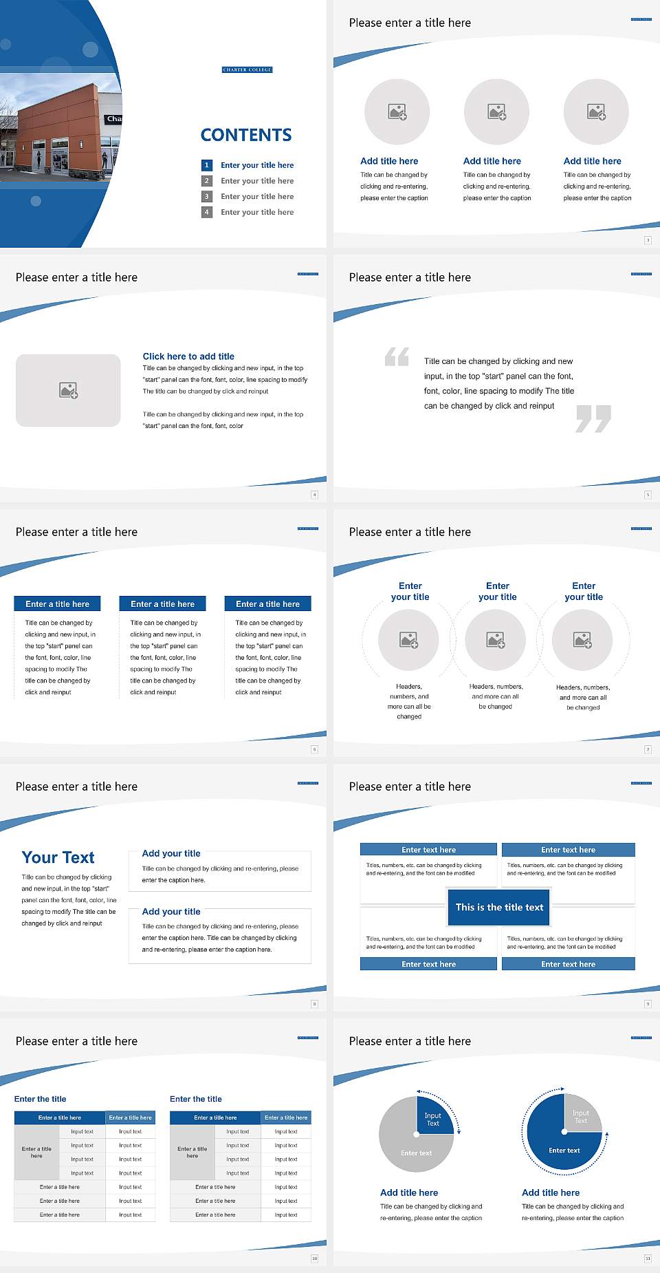 Charter College Course/Courseware Creation PPT Template4:3 ratio PPT effect preview image2