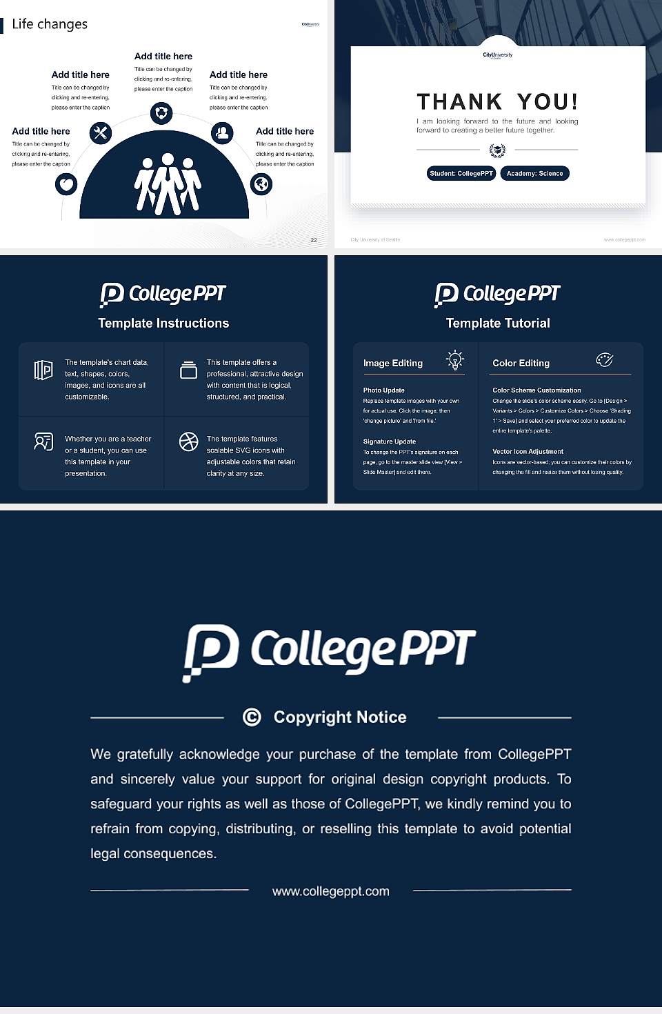 City University of Seattle National Scholarship Defense PPT Template4:3 ratio PPT effect preview image4