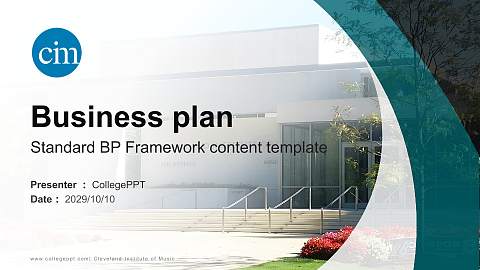 Cleveland Institute of Music Competition/Entrepreneurship Contest PPT Template