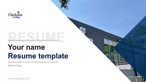 Clarkson College Resume PPT Template