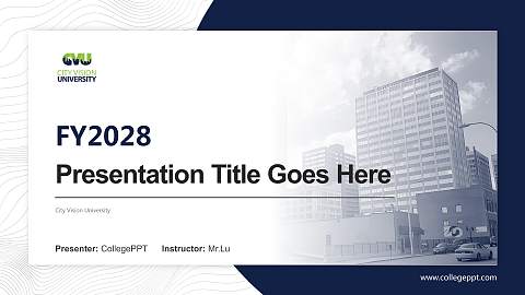 City Vision University Academic Presentation/Research Findings Report PPT Template
