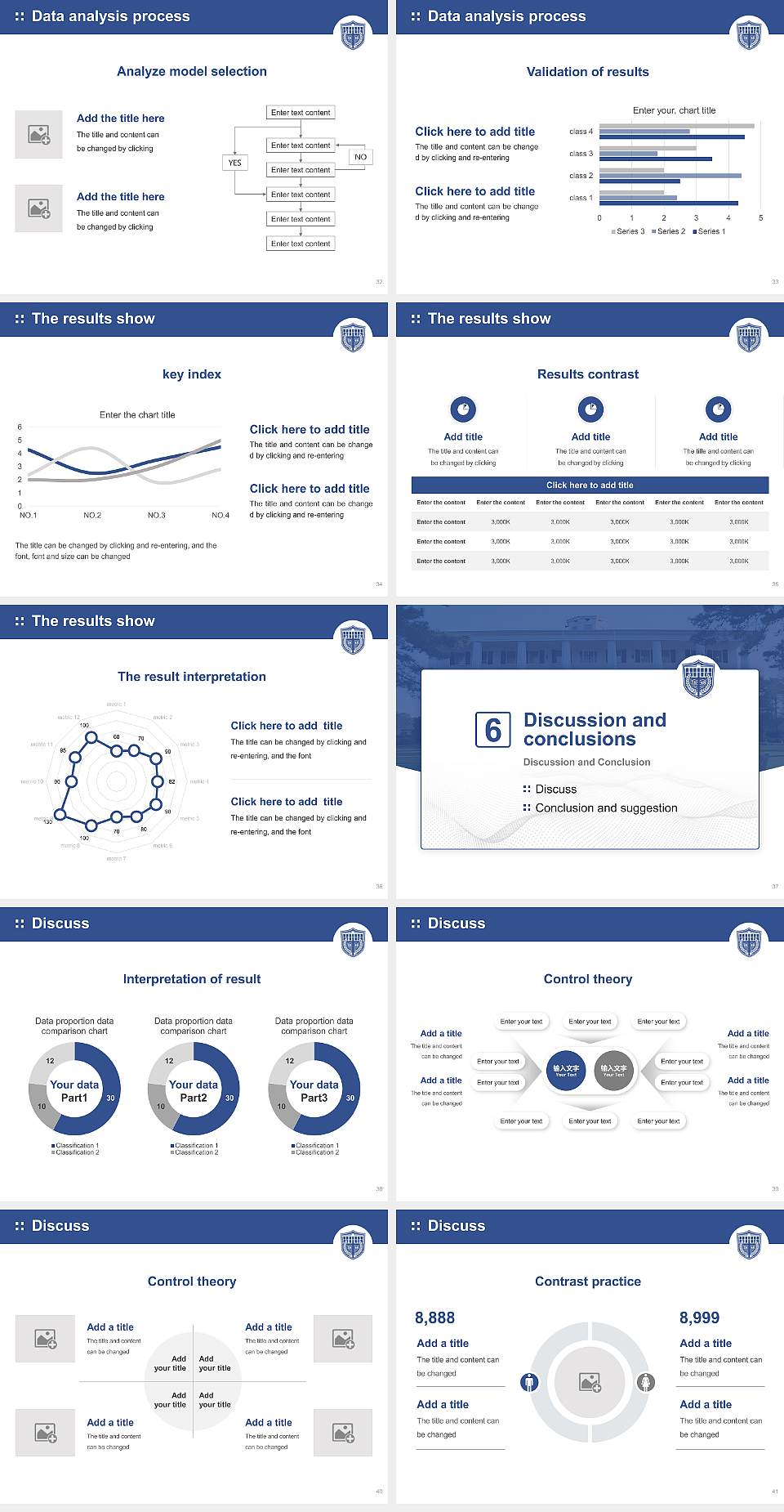 Chowan University Graduation Thesis Defense PPT Template4:3 ratio PPT effect preview image5