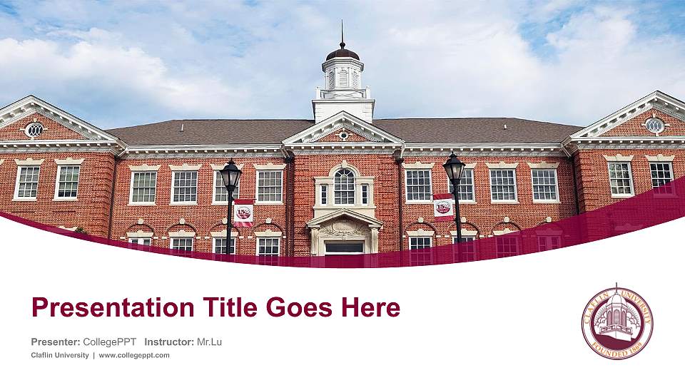 Claflin University Course/Courseware Creation PPT Template16:9 ratio PPT effect preview image