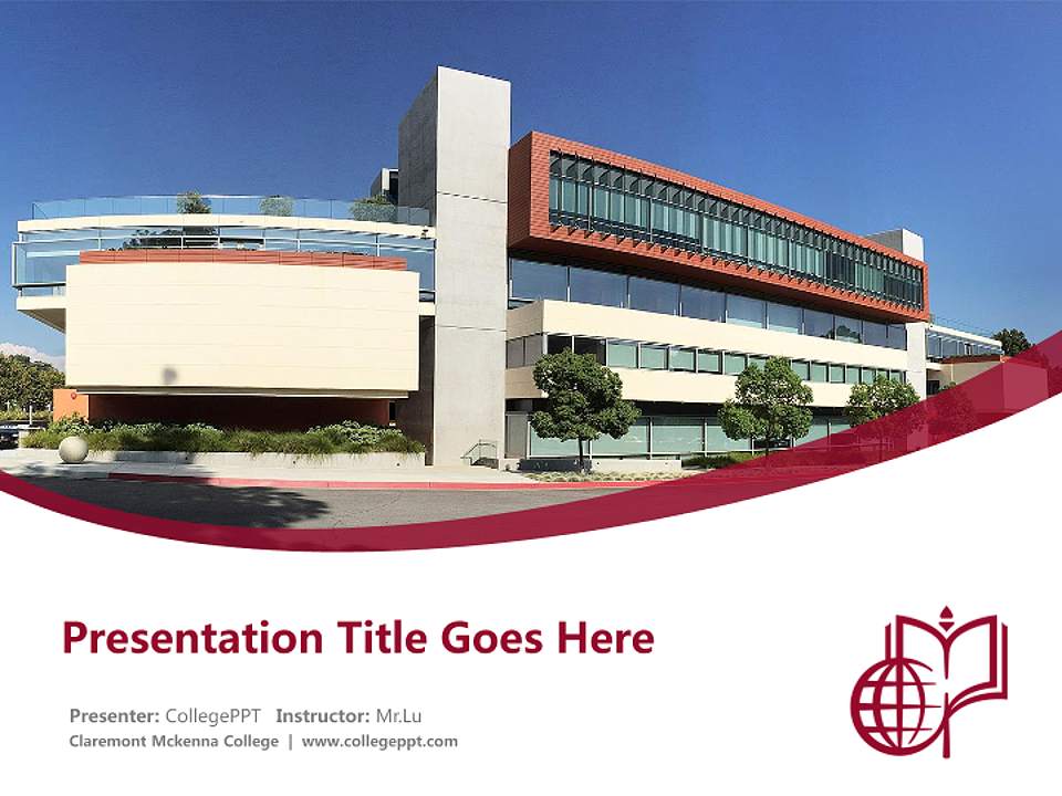Claremont Mckenna College Course/Courseware Creation PPT Template4:3 ratio PPT effect preview image5