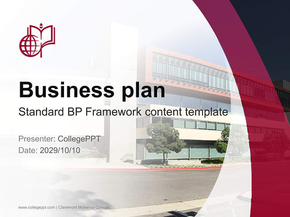 Claremont Mckenna College Competition/Entrepreneurship Contest PPT Template4:3 ratio PPT effect preview image9