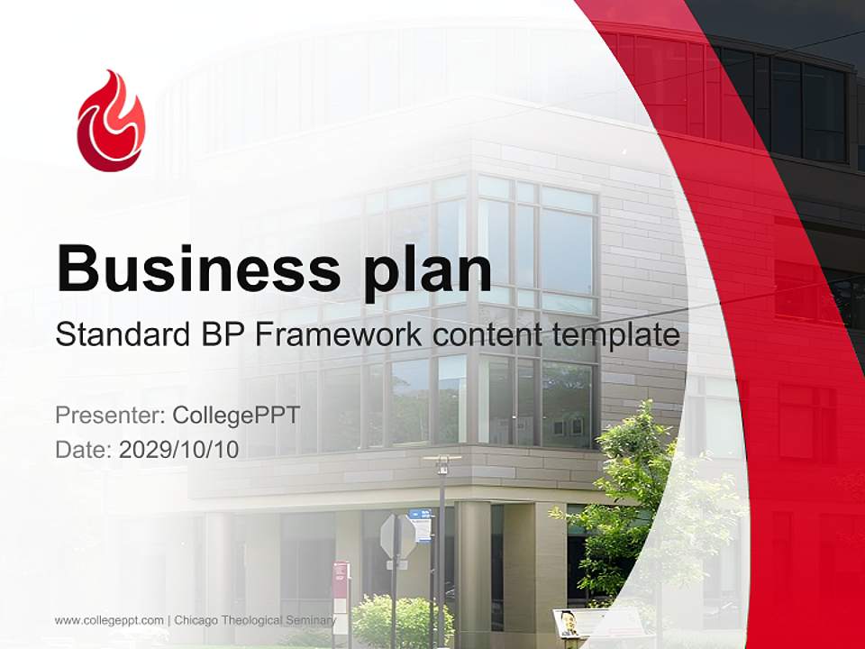 Chicago Theological Seminary Competition/Entrepreneurship Contest PPT Template4:3 ratio PPT effect preview image9