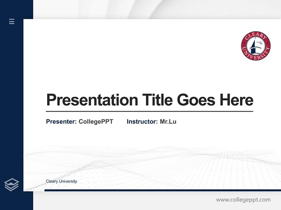 Cleary University Thesis Proposal/Graduation Defense PPT Template4:3 ratio PPT effect preview image5