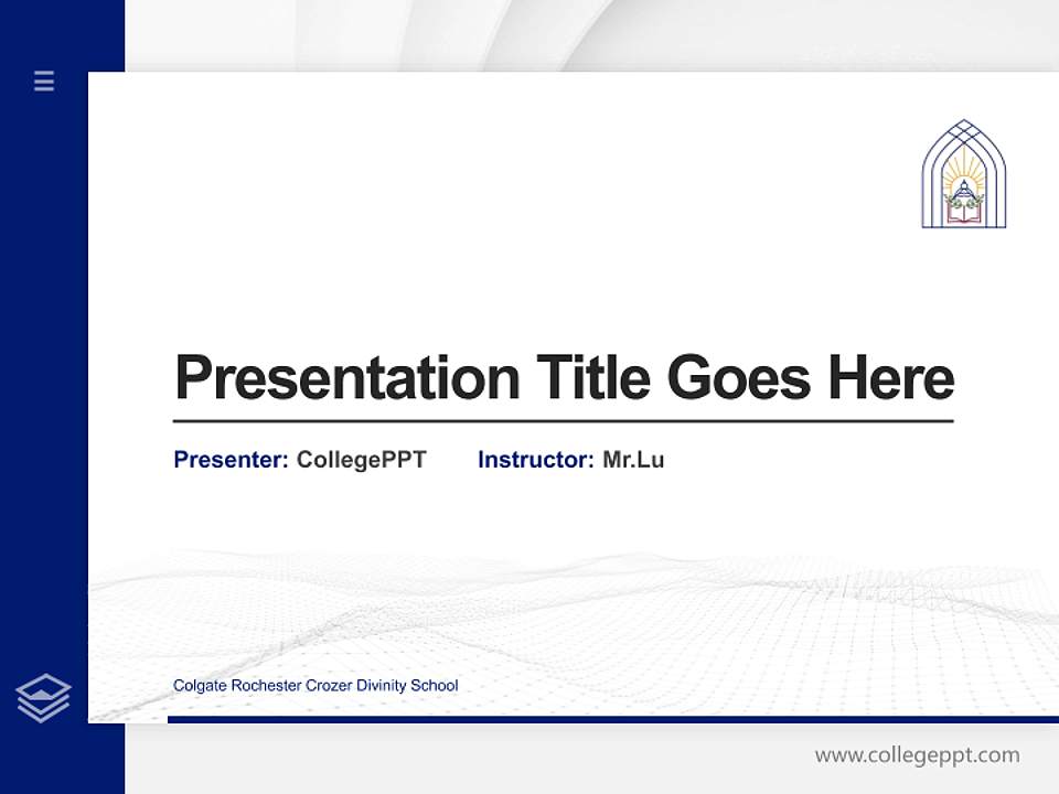 Colgate Rochester Crozer Divinity School Thesis Proposal/Graduation Defense PPT Template4:3 ratio PPT effect preview image5
