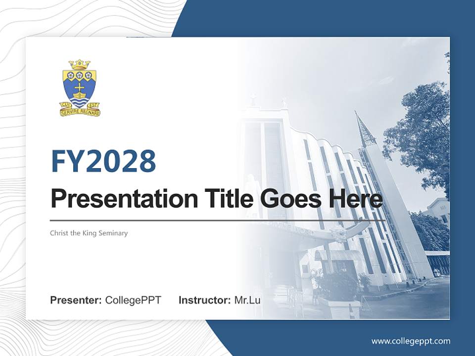 Christ the King Seminary Academic Presentation/Research Findings Report PPT Template4:3 ratio PPT effect preview image5