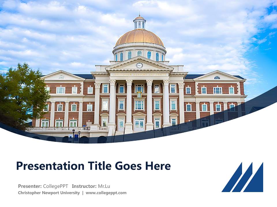 Christopher Newport University Course/Courseware Creation PPT Template4:3 ratio PPT effect preview image5