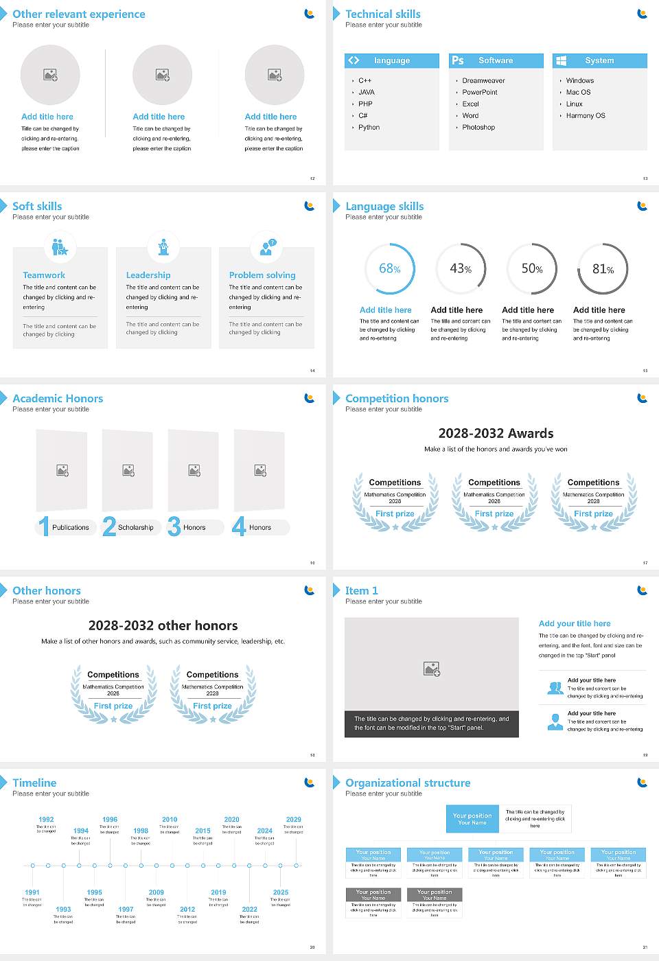Colegio Universitario De San Juan Resume PPT Template16:9 ratio PPT effect preview image3