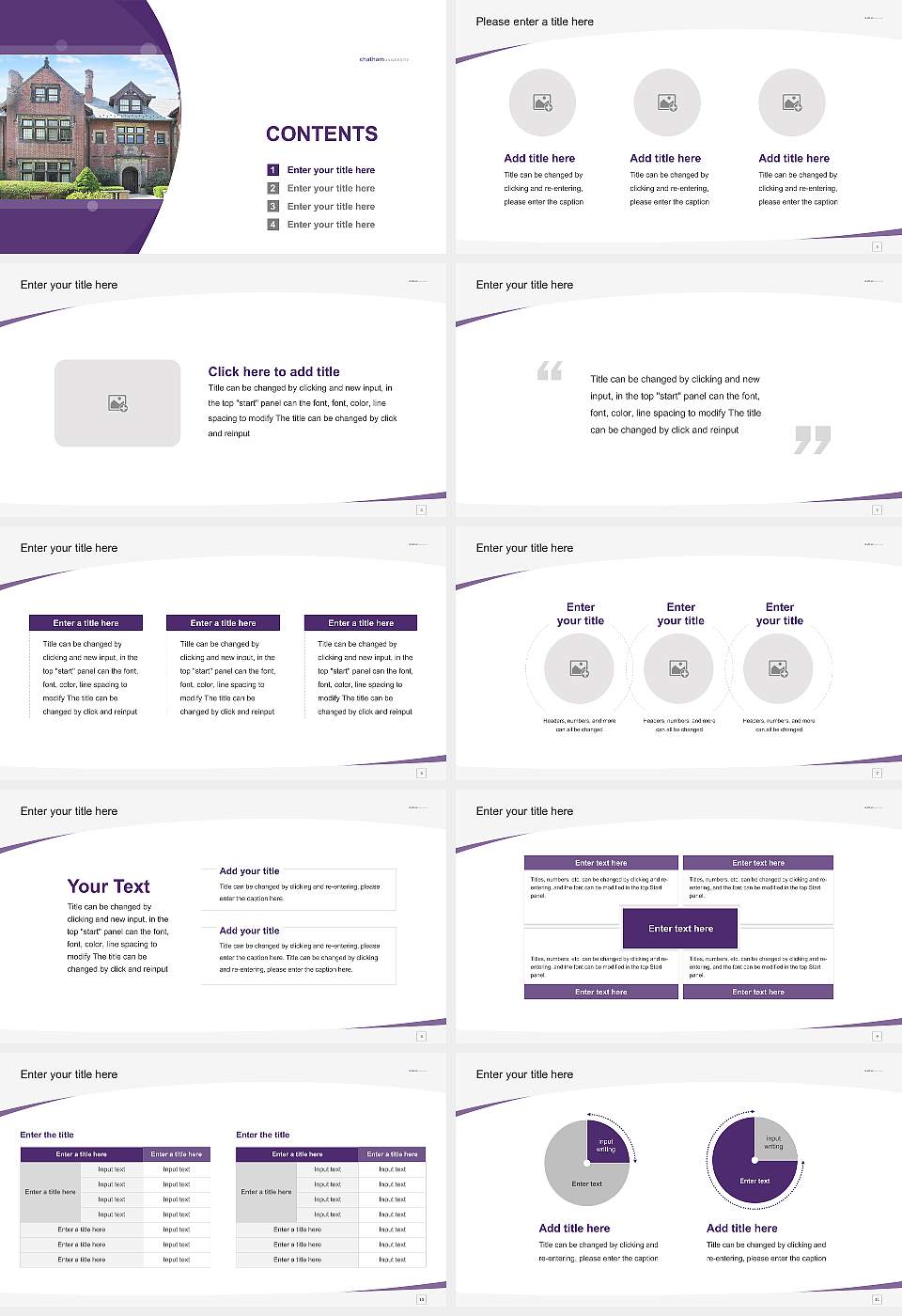 Chatham University Course/Courseware Creation PPT Template16:9 ratio PPT effect preview image2