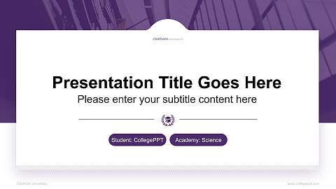 Chatham University National Scholarship Defense PPT Template