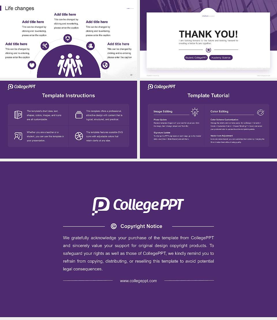 Chatham University National Scholarship Defense PPT Template16:9 ratio PPT effect preview image4