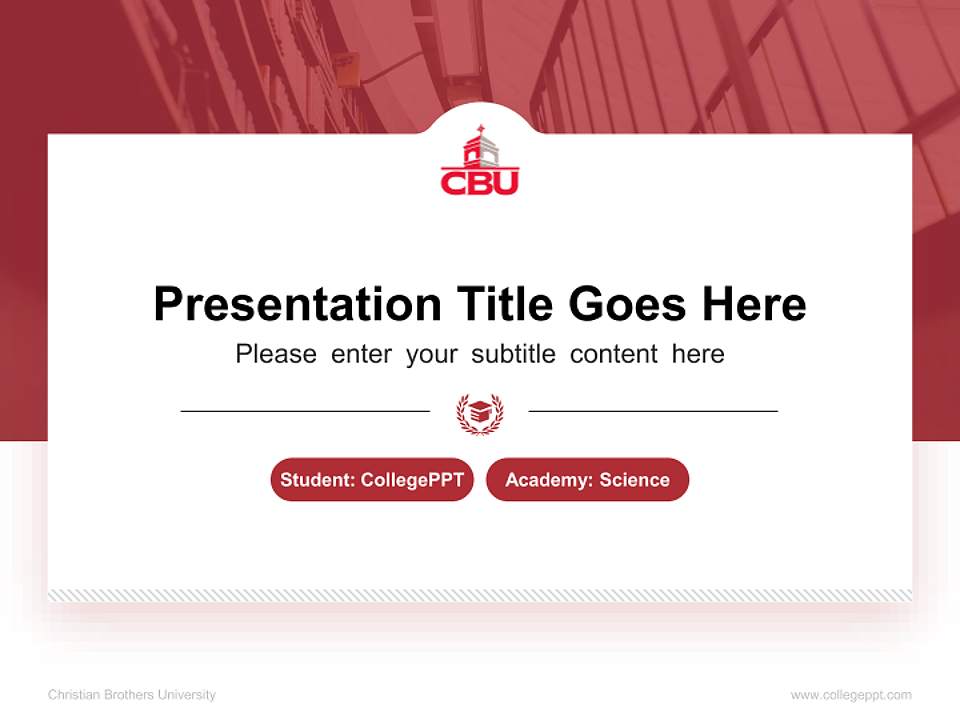 Christian Brothers University National Scholarship Defense PPT Template4:3 ratio PPT effect preview image4