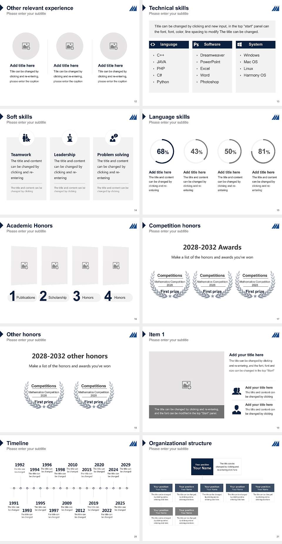Christopher Newport University Resume PPT Template4:3 ratio PPT effect preview image3