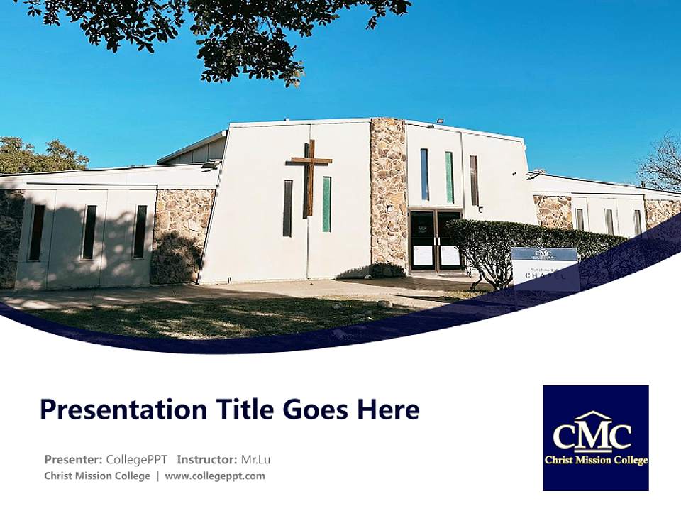 Christ Mission College Course/Courseware Creation PPT Template4:3 ratio PPT effect preview image5