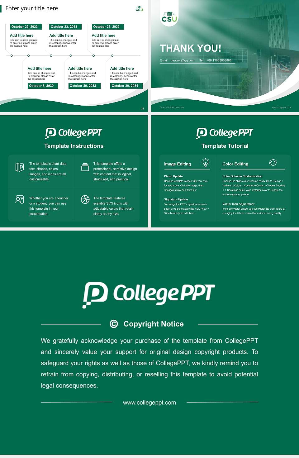 Cleveland State University Lecture Sharing and Networking Event PPT Template4:3 ratio PPT effect preview image4