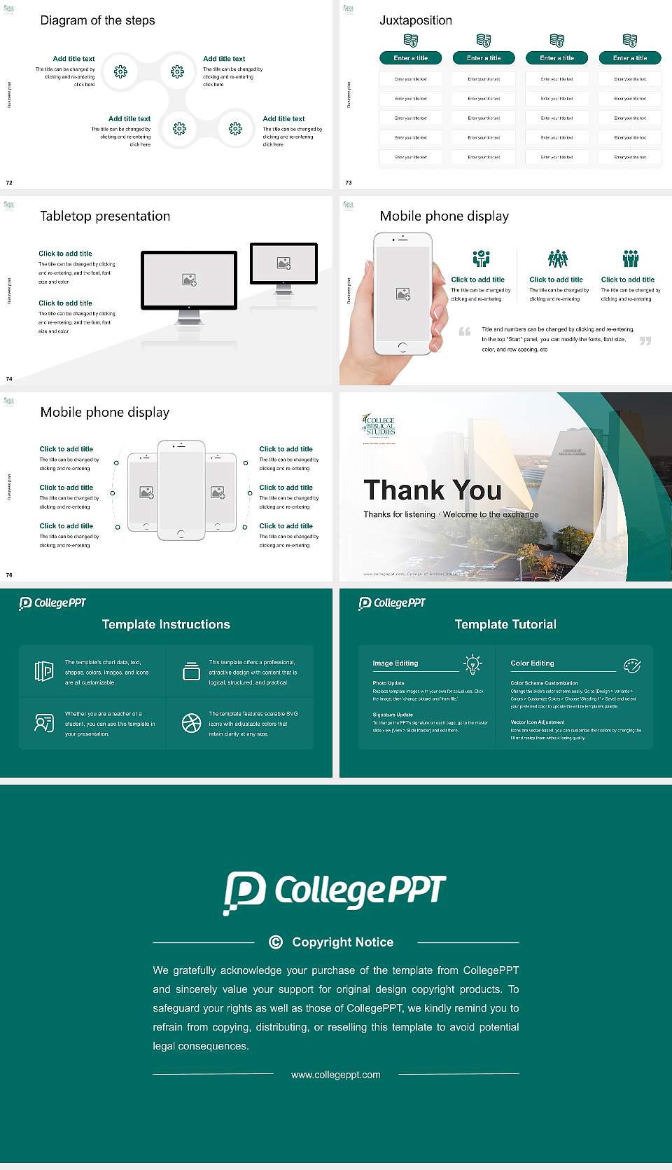 College of Biblical Studies-Houston Competition/Entrepreneurship Contest PPT Template16:9 ratio PPT effect preview image9