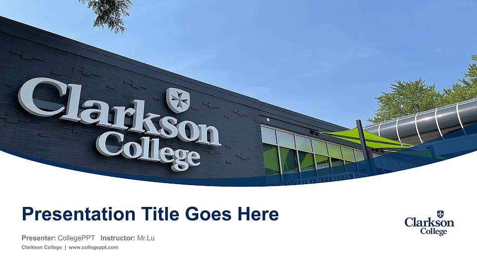 Clarkson College Course/Courseware Creation PPT Template16:9 ratio PPT effect preview image