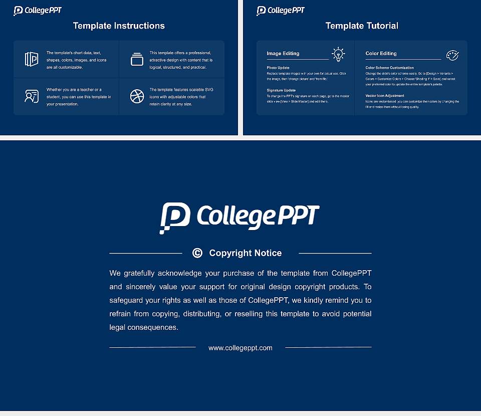 Clarkson College Course/Courseware Creation PPT Template16:9 ratio PPT effect preview image5