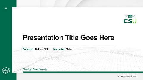 Cleveland State University Thesis Proposal/Graduation Defense PPT Template