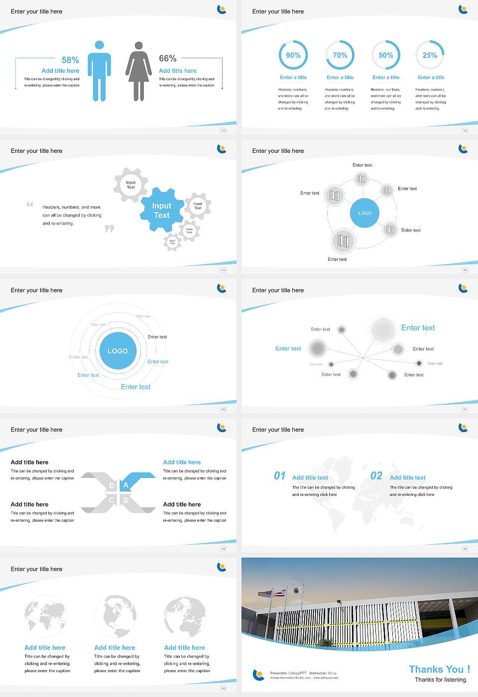 Colegio Universitario De San Juan Course/Courseware Creation PPT Template16:9 ratio PPT effect preview image4