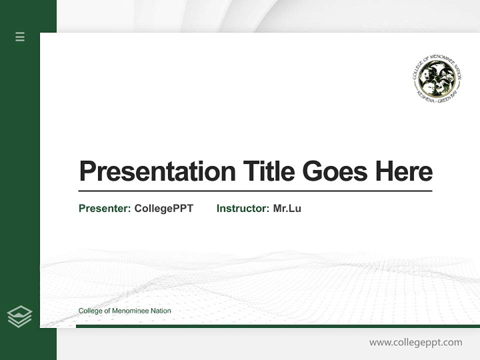 College of Menominee Nation Thesis Proposal/Graduation Defense PPT Template4:3 ratio PPT effect preview image5