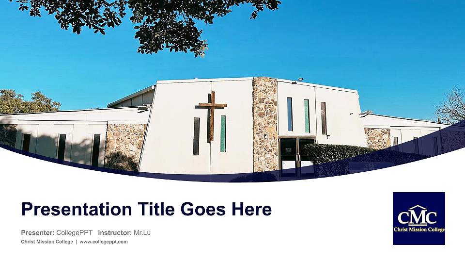 Christ Mission College Course/Courseware Creation PPT Template16:9 ratio PPT effect preview image