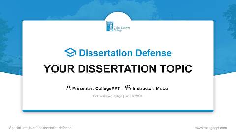 Colby-Sawyer College Graduation Thesis Defense PPT Template