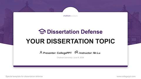 Chatham University Graduation Thesis Defense PPT Template
