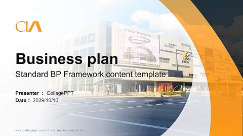 Cleveland Institute of Art Competition/Entrepreneurship Contest PPT Template