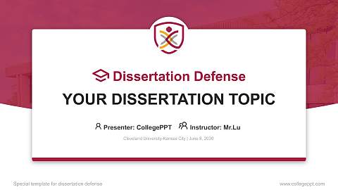 Cleveland University-Kansas City Graduation Thesis Defense PPT Template