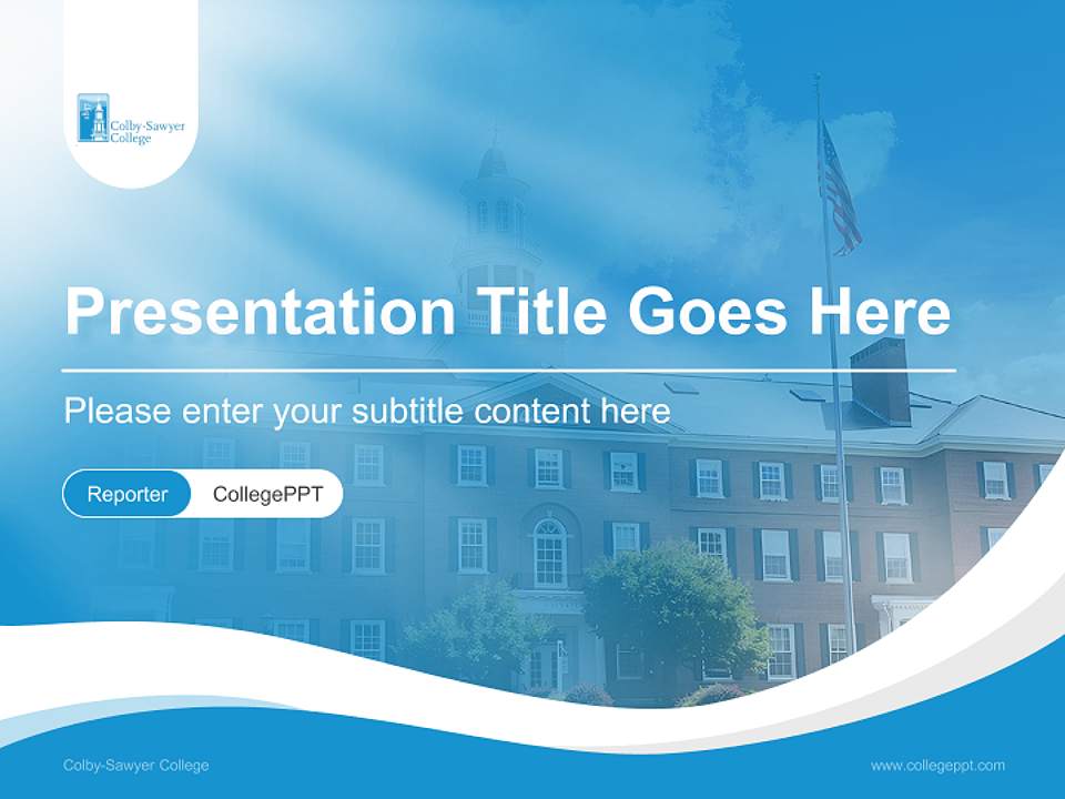 Colby-Sawyer College Lecture Sharing and Networking Event PPT Template4:3 ratio PPT effect preview image4