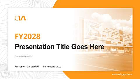Cleveland Institute of Art Academic Presentation/Research Findings Report PPT Template