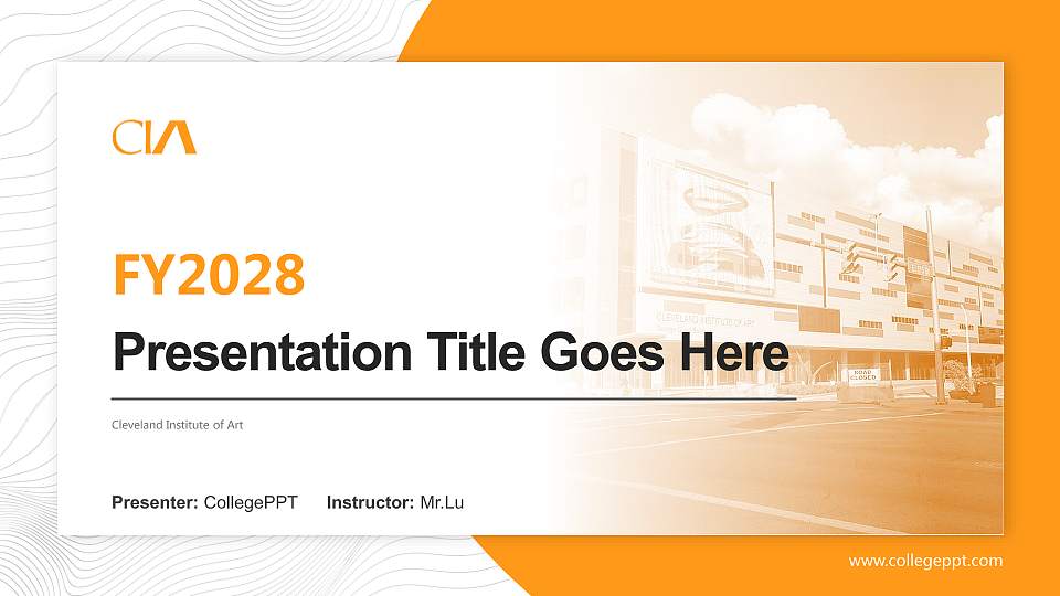 Cleveland Institute of Art Academic Presentation/Research Findings Report PPT Template16:9 ratio PPT effect preview image