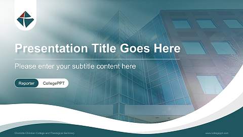 Charlotte Christian College and Theological Seminary Lecture Sharing and Networking Event PPT Template