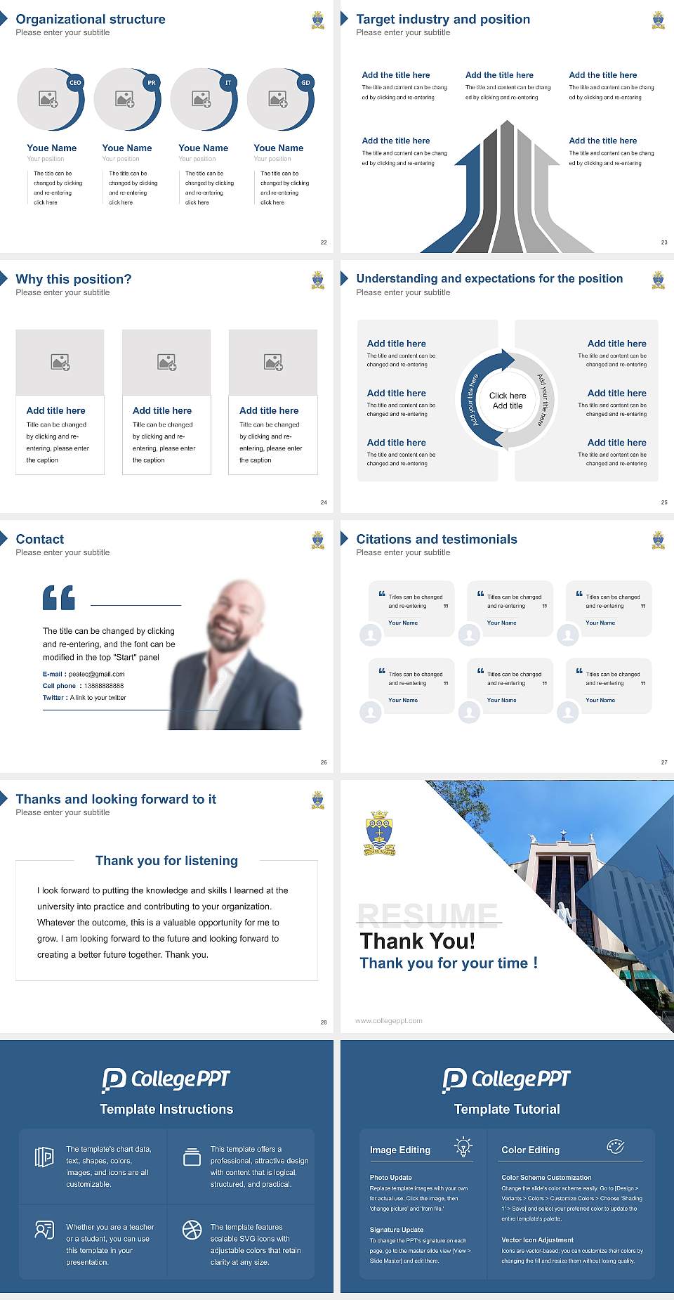 Christ the King Seminary Resume PPT Template4:3 ratio PPT effect preview image4