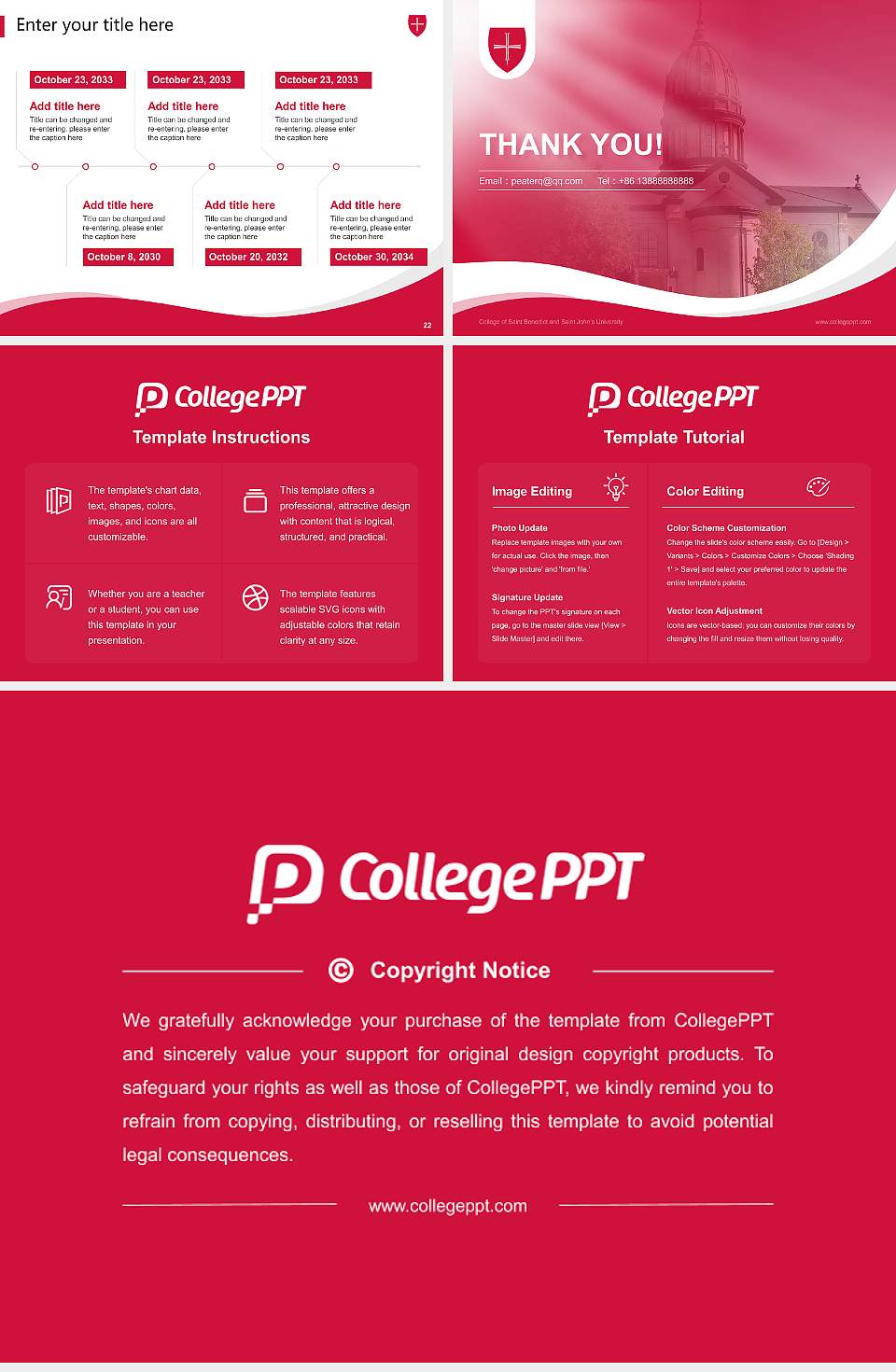 College of Saint Benedict and Saint John’s University Lecture Sharing and Networking Event PPT Template4:3 ratio PPT effect preview image4